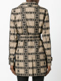 floral panelled coat