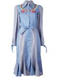 smoking lips beaded shirt dress