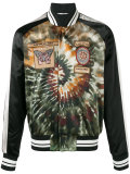 gradient patch bomber jacket