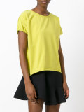 short sleeve curved hem T-shirt