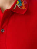 embroidered collar polo shirt