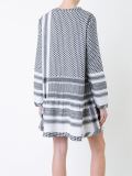 Keffiyeh jacquard V-neck dress