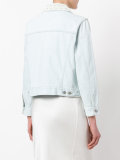 embellished-collar denim jacket