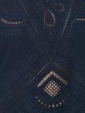 perforated detailing flared dress