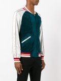 textured panel bomber jacket