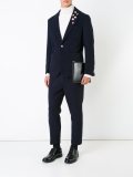 pinned one button blazer