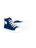contrast toe cap hi-top sneakers