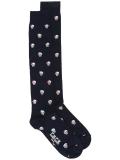 skull intarsia socks