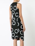 draped neck fitted dress