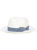 hat with decorative trim and bow