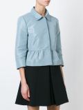 peplum hem cropped jacket 