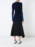 cut-out ribbed jumper