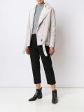 shearling effect biker jacket