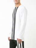 striped trim T-shirt