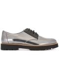 metallic lace-up shoes