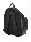 embossed logo pattern backpack 