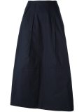 duchess satin inverted pleat skirt