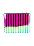 Striped Patent Pouch