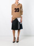 perforated pleated skirt
