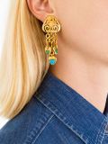 tribal clip-on earrings