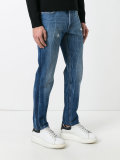 creased effect tapered jeans