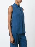 mesh back sleeveless shirt