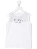 mesh panel logo vest top