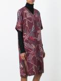printed v-neck dress