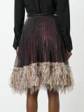 metallic pleated skirt