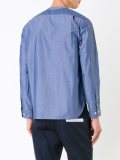collarless button down shirt