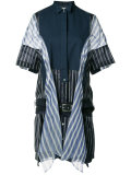 Short Sleeve Stripped Dress w Belt