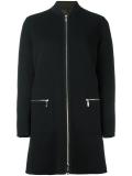 shawl collar zipped coat