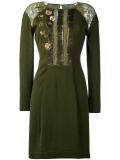 embroidered front dress