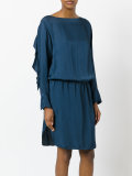 pleated trim dress 