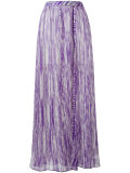 ribbed detail flared skirt