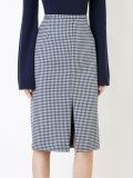 checked skirt 