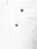 cropped jeans with contrast hem