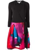 wrap pleated dress