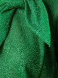 metallic tie collar blouse