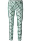 metallic cropped trousers