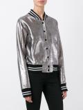 metallic bomber jacket