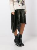 asymmetric pleated skirt
