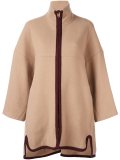 contrast zip coat