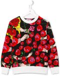roses print sweatshirt