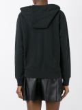 car print zipped hoodie