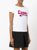 sequinned logo patch T-shirt