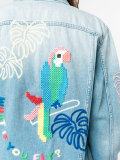 Hama bead embellished denim jacket