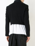 cropped high collar blazer
