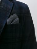 plaid single breasted blazer