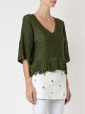 v-neck knit blouse